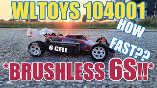 WLTOYS 104001 Brushless 6S  SpeedRun [upl. by Yleve808]