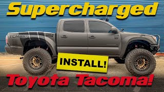 PART 12  TOYOTA TACOMA 40L V6 SUPERCHARGER SYSTEM INSTALLATION [upl. by Yreffej693]