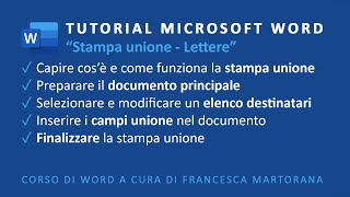 WORD  Microsoft 365  Tutorial 24 Stampa unione Lettere [upl. by Mella296]