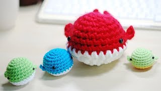 코바늘 미니 고래 인형 뜨기  Crochet Mini Whale Tutorial [upl. by Hama]