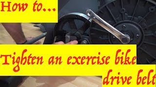 How to Tighten a Drive Belt on an Exercise Bike [upl. by Nilyarg501]