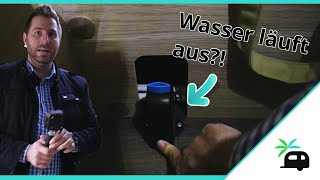 Frischwasser läuft aus dem Wohnmobil Boiler Sicherheitsventil schließen Beispiel Sunlight T68 [upl. by Negrom]