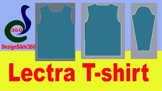 T shirt pattern Lectra Bangla Tutorial [upl. by Almena313]