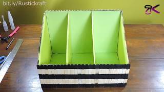 How to make Book Holder Easy  Book Organizer  Magazine Holder  Book Stand  DIY [upl. by Deeann917]