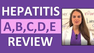 Hepatitis A B C D E Nursing Symptoms Treatment Causes NCLEX [upl. by Olivie]