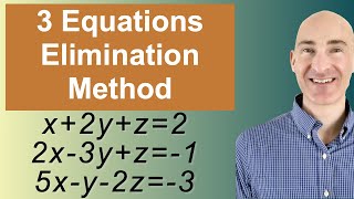 Solving Systems of 3 Equations Elimination [upl. by Kaspar]