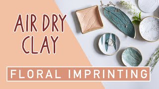 DIY Jewellery Trays  Imprinting Air Dry Clay [upl. by Atiuqer869]