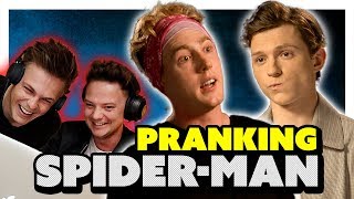 TOM HOLLAND INTERVIEW PRANK EARPIECE [upl. by Zulema216]