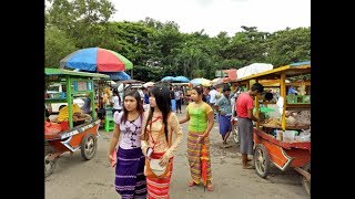 Myanmar Culture and Traditional  National Race Villages in Yangon [upl. by Anyr]