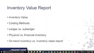 Understanding the Inventory Value Report in AX 2012 [upl. by Osugi]