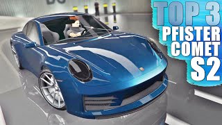 Pfister Comet S2  Best TOP 3 Customization Paint Job Guide  GTA ONLINE [upl. by Adnarem]