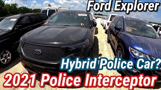 2021 Police Interceptor Ford Explorer Hybrid COPART WALK AROUND [upl. by Ciredec]