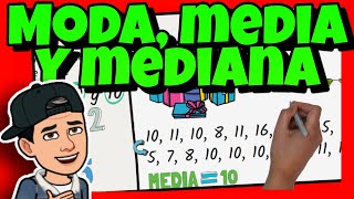 😁 MODA MEDIA y MEDIANA 😁 SÚPER FÁCIL para NIÑOS [upl. by Sawtelle782]