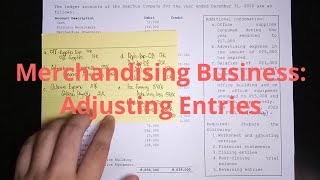 Merchandising Business Completing the Accounting Cycle Part 1  Adjusting Entries [upl. by Rogergcam]