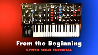 FROM THE BEGINNING Solo  Synth Tutorial ELP 🎹 with transcription [upl. by Aurora]