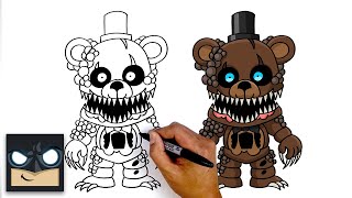 How To Draw Twisted Freddy  FNAF [upl. by Darrell648]