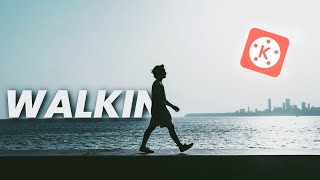 Reveal TEXT as you WALK  Masking  Kinemaster Tutorial [upl. by Anem]