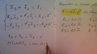 Lois de Kirchhoff  Exercice résolu autre méthode de calcul SMPC  Electrocinétique [upl. by Corty190]