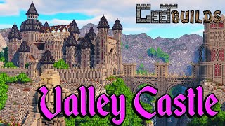 Minecraft Castle Timelapse Gothic Castle in a Mountain River Valley [upl. by Hoj869]