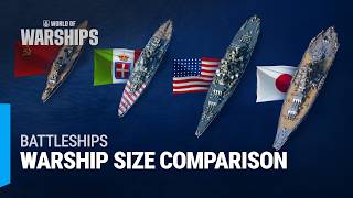 Warship Size Comparison Battleships in World of Warships [upl. by Edmonds]