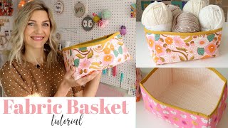 Easy Fabric Basket Sewing Tutorial [upl. by Shannen454]