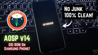 AOSP Android 14 GSI install On Any Android Phone [upl. by Cailly732]