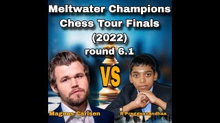 Game 12  Meltwater Champions Chess Tour Finals  magnus carlsen vs Praggnanandhaa chessclub0 [upl. by Deering]