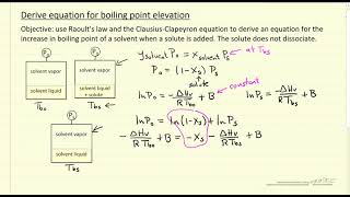 Derive Equation for Boiling Point Elevation [upl. by Esekram]