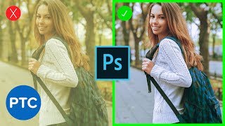 Remove ANY Color Cast FAST amp EASY In Photoshop  90Second Tip 08 [upl. by Ahsatam]