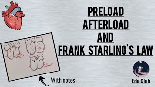 Preload Afterload and Frank Starling Law [upl. by Adnuahs]