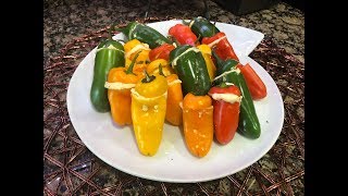 Cheese Stuffed Mini Sweet Peppers [upl. by Esilahs]