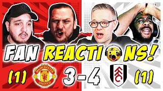 MAN UTD FANS FURIOUS 🤬 REACTION TO MAN UTD 3 11 4 FULHAM  FA CUP FAN REACTIONS [upl. by Ylim]