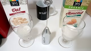 Oat Milk vs Almond Milk part 2 Frothing Test [upl. by Annadiane]