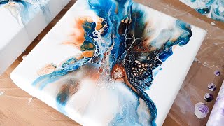 Acrylic Pouring  The Good Old Fashioned Dutch Pour  Fluid painting technique [upl. by Yeslek]