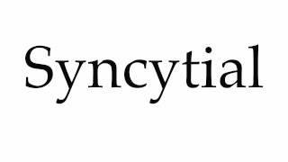 How to Pronounce Syncytial [upl. by Dunning975]