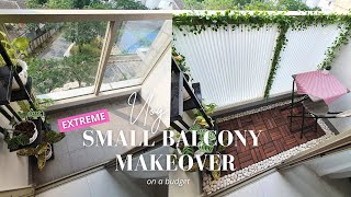 Small Balcony Makeover On a Budget [upl. by Lerat]