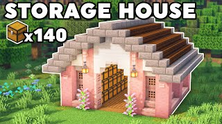 Minecraft Cherry Blossom Storage House Tutorial [upl. by Etnoled]