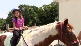 First Horseback Riding Lesson  Crazy8Family [upl. by Parsifal15]