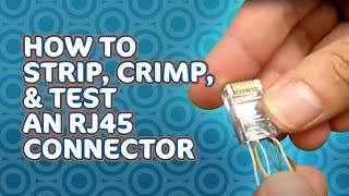 How to Strip Crimp and Test a RJ45 [upl. by Asyral]