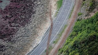 Earthquake damage in the Kaikoura area [upl. by Dagall]