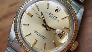 Rolex Datejust ref 1601  champagne piepan dial  cal 1570 from 1973 [upl. by Etterraj]