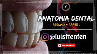 Anatomia Dental RESUMO Parte 1 [upl. by Zoldi]