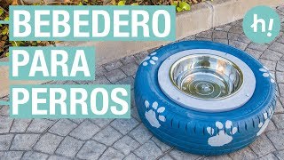 Bebedero para perros casero con un neumático · Handfie DIY [upl. by Abehs86]