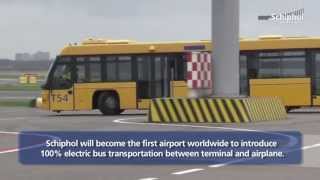 Schiphol to be the first airport with 100 electric bus transportation [upl. by Giulio]