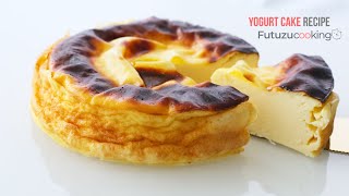 Easy Yogurt cake recipe 3 ingredients in 5 minutes  No added sugar and No flour  ASMR cooking [upl. by Atteuqal]