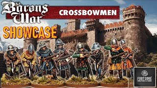 Crossbowmen  Barons War Showcase  Footsore Miniatures [upl. by Aliakam853]