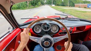 1956 Alfa Romeo Giulietta Sprint Veloce  POV Test Drive by Tedward Binaural Audio [upl. by Alimat]