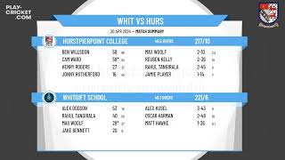 ECB Friendly  Whitgift School v Hurstpierpoint College [upl. by Anneis684]