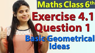 Q 1  Ex 41  Basic Geometrical Ideas  Chapter 4  Class 6th NCERT Maths [upl. by Masao]