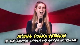 Atonal Polka Version of the National Anthem Performed at CPAC 2021 [upl. by Ikaz]